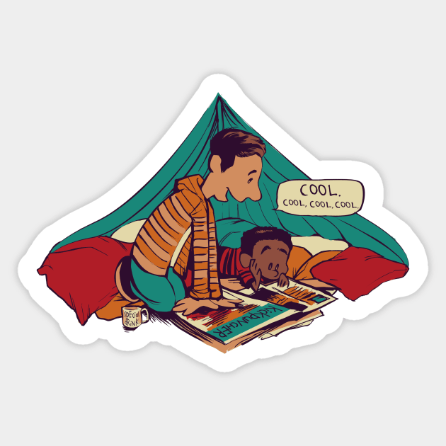 Troy & Abed's Dope Adventures Sticker by MeganLara